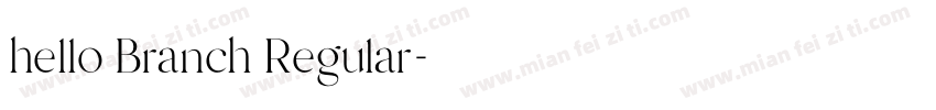 hello Branch Regular字体转换